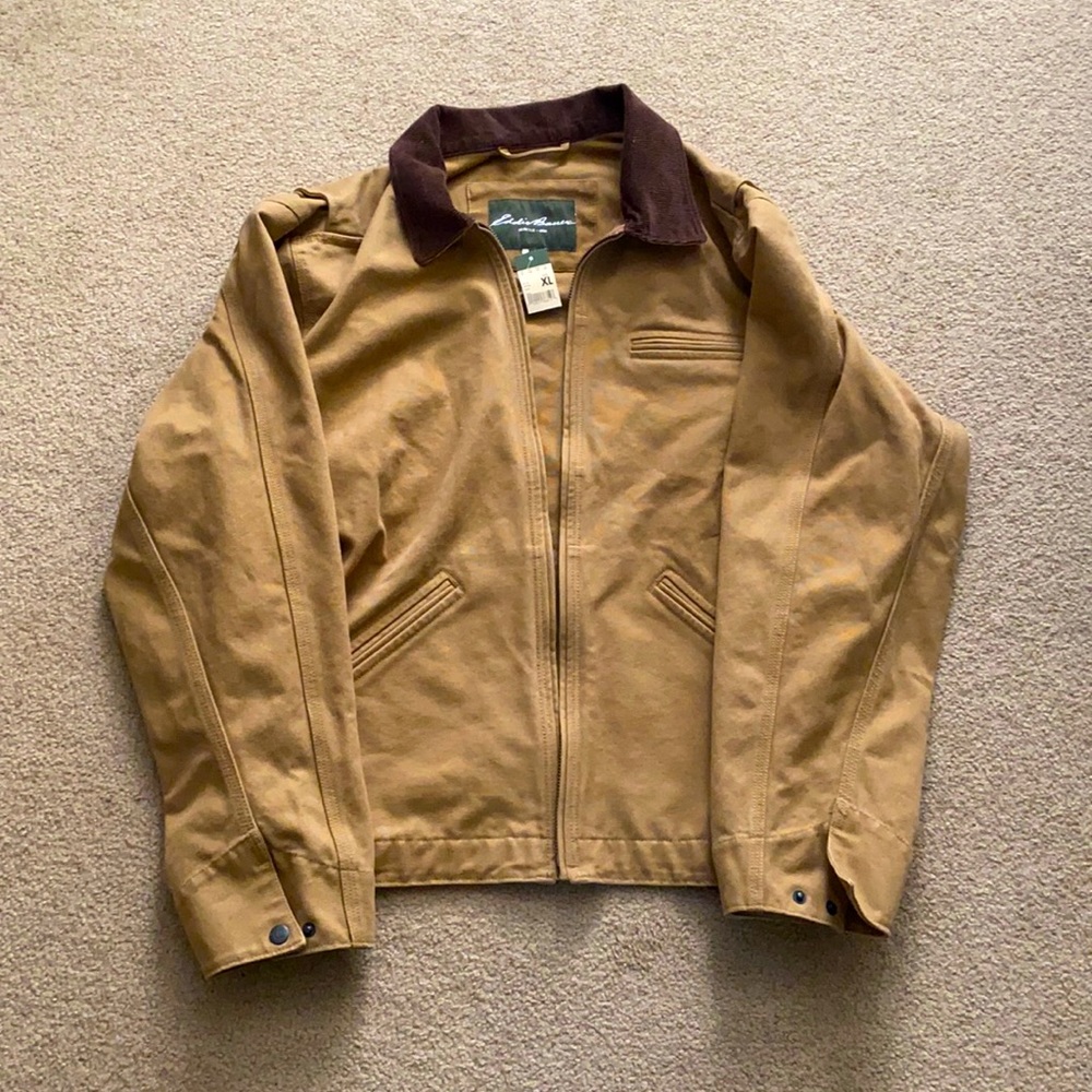 New Eddie Bauer Men’s Bomber Jacket  XL Tan